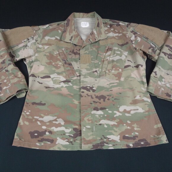 US ARMY CAMOFLAGE UNIFORM COAT JACKET SMALL SHORT CAMO TACTICAL FATIGUES L246 - Picture 2 of 7